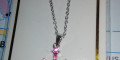 Снимка номер 2 за кръстче с розови камъчета