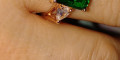 Снимка номер 1 за Пръстен нов смарагд и диаманти