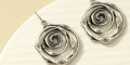 Снимка номер 4 за Модни обеци спирала-роза