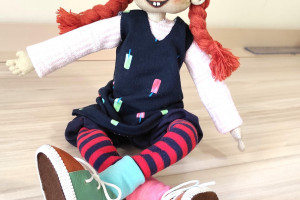 Снимка номер 1 за Кукла Пипи Дълъг чорап. Ръчна изработена.