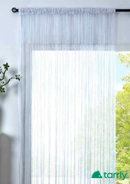 Снимка номер 1 за Готовo перде на ресни, цвят Бял с лъскав ефект за релса