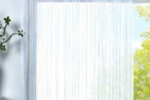 Снимка номер 1 за Готовo перде на ресни, цвят Бял с лъскав ефект за релса